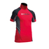 Gul Junior Flatlock Manica Corta Rashguard - Rosso / Nero