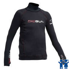 Gul Junior Flatlock Manicotto Lungo Termico Rashguard - Nero / Nero Gul Junior Flatlock Manicotto Lungo Termico Rashguard - Nero / Nero
