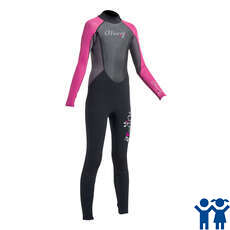 Gul Junior G-Force 3Mm Flatlock Muta Per Vapore - Nero / Rosa Gul Junior G-Force 3Mm Flatlock Muta Per Vapore - Nero / Rosa