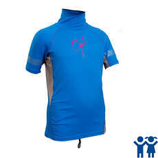 Gul Junior Girls Manica Corta Rashvest - Blu / Argento Gul Junior Girls Manica Corta Rashvest - Blu / Argento