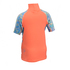 Gul Junior Girls Manica Corta Rashvest - Coral / Lines