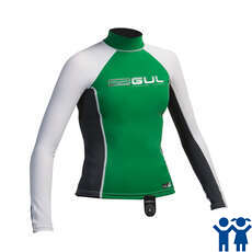 Gul Junior Long Sleeve Rashguard - Verde / Gunmetal Gul Junior Long Sleeve Rashguard - Verde / Gunmetal