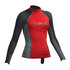 Gul Junior Long Sleeve Rashguard - Rosso / Grigio Scuro