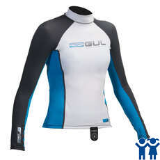 Gul Junior Long Sleeve Rashguard - Bianco / Crip Gul Junior Long Sleeve Rashguard - Bianco / Crip