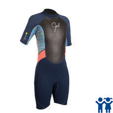Gul Junior Response 3 / 2Mm Shorty Wetsuit - Navy / Lines Gul Junior Response 3 / 2Mm Shorty Wetsuit - Navy / Lines