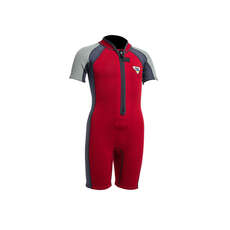 Gul Junior Seaspray 3/2 Millimetri Fz T2 Shorty Neoprene - Rosso / Grigio