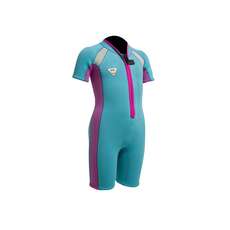Gul Junior Seaspray 3/2 Millimetri Fz T2 Shorty Neoprene - Turchese / Rosa