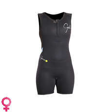 Gul Ladies Response 3 / 2Mm Fl Short Jane Wetsuit - Nero / Righe Gul Ladies Response 3 / 2Mm Fl Short Jane Wetsuit - Nero / Righe