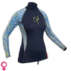 Gul Ladies Swami Manica Lunga Rashvest - Navy / Lines Gul Ladies Swami Manica Lunga Rashvest - Navy / Lines