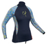 Gul Ladies Swami Manica Lunga Rashvest - Navy / Lines