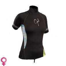 Gul Ladies Swami Manica Corta Rashvest - Nero / Righe Gul Ladies Swami Manica Corta Rashvest - Nero / Righe