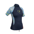 Gul Ladies Swami Short Sleeve Rashvest - Navy / Lines