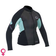Gul Womens Risposta 3 Millimetri Flatlock Bolero - Nero / Glacier