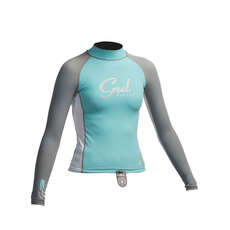 Gul Surf Junior Girls Long Sleeve Rashguard - Glacier / Bianco