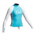 Gul Surf Junior Girls Manica Lunga Rashguard - Turchese / Argento