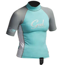Gul Surf Junior Girls Manica Corta Rashguard - Glacier / Bianco
