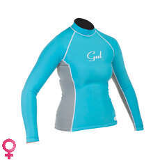 Gul Swami Donne Maniche Lunghe Rashguard 2015 - Turchese / Argento Gul Swami Donne Maniche Lunghe Rashguard 2015 - Turchese / Argento