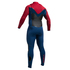 Gul Viper 4/3 Blindstitched Petto Zip Muta - Blu / Rosso