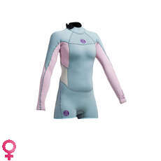 Gul Womens Surflite 2 Millimetri Flatlock Sdl T2 Springsuit - Acid Blu / Rosa Gul Womens Surflite 2 Millimetri Flatlock Sdl T2 Springsuit - Acid Blu / Rosa