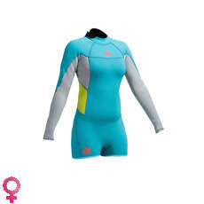 Gul Womens Surflite 2 Millimetri F / L Sdl T2 Springsuit - Bright Ciano / Nebbia Blu