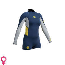 Gul Womens Surflite 2 Millimetri Flatlock Sdl T2 Springsuit - Inchiostro Blu / Blu Fog Gul Womens Surflite 2 Millimetri Flatlock Sdl T2 Springsuit - Inchiostro Blu / Blu Fog