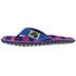 Infradito Da Donna Islander Gumbies In Tela - Striscia Blu E Rosa