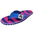Infradito Da Donna Islander Gumbies In Tela - Striscia Blu E Rosa