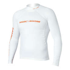Magic Marine Cube Manica Lunga Rash Vest - Bianco Magic Marine Cube Manica Lunga Rash Vest - Bianco