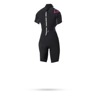 Magic Marine Le Donne Di Marca 3/2 Millimetri Back-Zip Shorty Neoprene - Nero