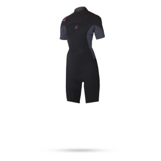 Magic Marine Le Donne Di Marca 3/2 Millimetri Back-Zip Shorty Neoprene - Nero