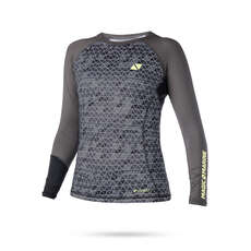 Magic Marine Womens Energia Manica Lunga Rashvest - Grigio