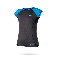 Magic Marine Womens Energia Manica Corta Rashvest - Blu