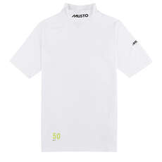 Musto Sunblock Manica Corta Rash Guard - Bianco