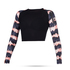 Manica Lunga Mystic Sup Dazzled Donne Rash Vest Croptop - Rosa