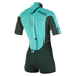 Mystic Womens Brand 3 / 2Mm Bzip Flatlock Shorty Muta - Teal