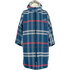 Poncho Impermeabile Sola / Accappatoio Per Cambio - Blu Navy A Quadri