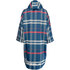 Poncho Impermeabile Sola / Accappatoio Per Cambio - Blu Navy A Quadri