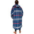 Poncho Impermeabile Sola / Accappatoio Per Cambio - Blu Navy A Quadri