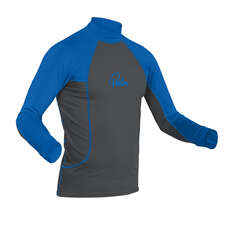 Palm Longsleeve Rash Guard - Jet Grey / Blu Palm Longsleeve Rash Guard - Jet Grey / Blu