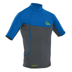 Palm Neoflex Shortsleeve Top - Jet Grey / Blu