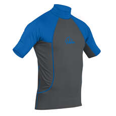 Palm Shortsleeve Rash Guard - Jet Grey / Blu