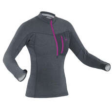 Fleece Termico A Manica Lunga Tsangpo Palm Womens - Jet Grey