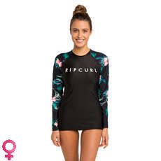 Rip Curl Womens Long Sleeve Cloud Break Relaxed Uv Tee - Nero Rip Curl Womens Long Sleeve Cloud Break Relaxed Uv Tee - Nero