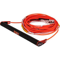 Pacchetto Corda E Maniglia Per Wakeboard Ronix Combo 6 - Rosso Neon