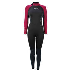 Muta Sola Womens Star 5/3Mm Back Zip - Nero/borgogna A1503