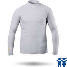 Rash Vest/protezione Zhik Junior Eco A Maniche Lunghe In Spandex - Platino