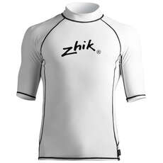 Zhik Mens Manica Corta Spandex Rash Vest / Guardia - Crisp Bianco Zhik Mens Manica Corta Spandex Rash Vest / Guardia - Crisp Bianco