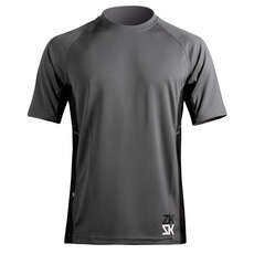 Zhik Mens Manica Corta Zhikdry Vela Top - Grigio Zhik Mens Manica Corta Zhikdry Vela Top - Grigio