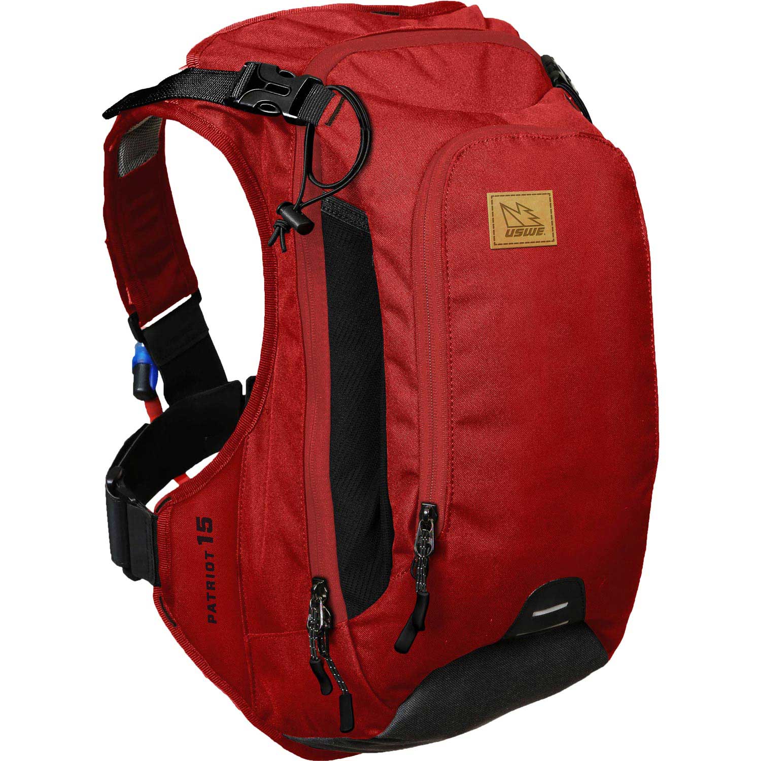 Uswe Patriot 15 Cb Pack + Protezione Posteriore - Chilli Red