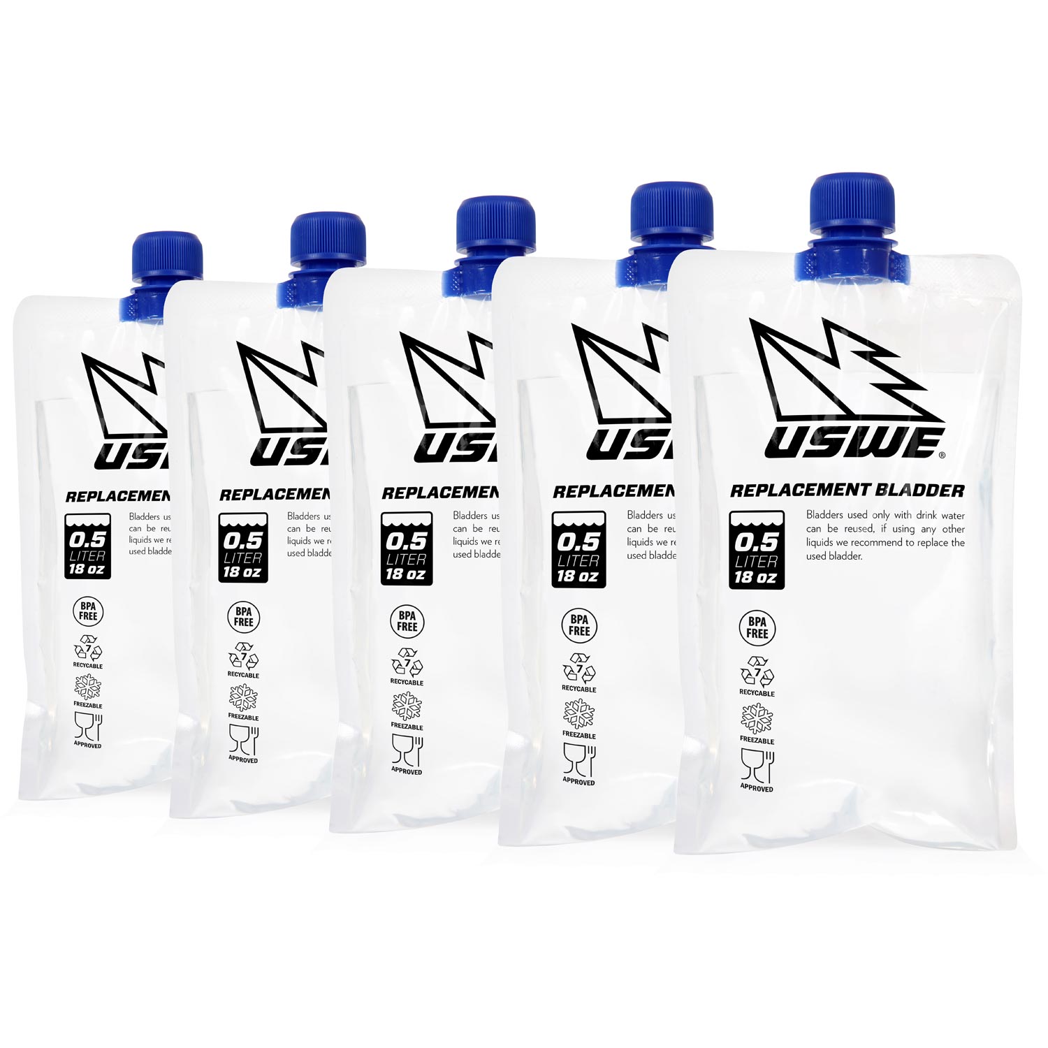 Uswe Ricarica 0,5L Scorie Monouso - (Pacchetto Di 5)